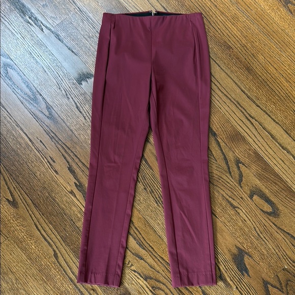 Z Theory Women’s 2 Burgundy Tailored Ankle Skinny Pantsuit